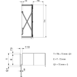 HAWA-Folding Concepta 25 Zentrierteile magnetisch