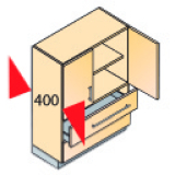 HETTICH SYSTEMA TOP 2000 Abdeckprofil, Lnge 736 mm, schwarz
