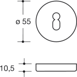 HEWI Drckergt. 111.23 R - auf Ros. BB, TS38 - 48, rubinrot