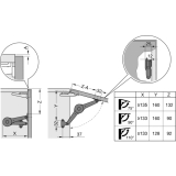 Hochstellsttze DUO, RECHTS+LINKS verwendbar, FE vernickelt