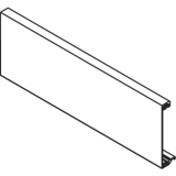 BLUM TANDEMBOX Vorderst�ck ohne Nut, grau RAL9006