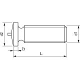 ISO13918-1 SZ M 4x12 Stahl verkupfert Schweibolzen mit Spitzenzndung