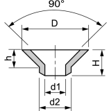 Isolierringe Senkkopf M 6 Polyamid natur fr Beschlgemontage auf Glas