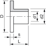 Isolierhlse M 4x2.7 Polyamid natur fr Beschlgemontage auf Glas