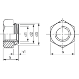 Kalei-Setzmutter M 8 verzinkt einsatzgeh�rtet