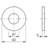 Karosseriescheibe M10x30 Edelstahl A2 (Kotfl�gelscheibe)