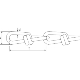 Knotenkette verzinkt DIN 5686 Bild 25  2,2 mm Nutzlast 35 kg