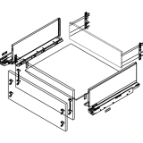 BLUM LEGRABOX pure SET H C, TIP-ON, 70kg, NL 650, Oriongrau