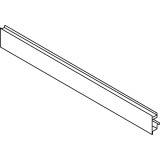 BLUM LEGRABOX Vorderst�ck mit Nut, 1043, Aluminium eloxiert NIRO 2