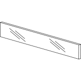 BLUM LEGRABOX Einschubelement-Vorne, H=70, KB=1200, Glas klar