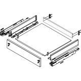 BLUM LEGRABOX pure SET H M, TIP-ON, 40kg, NL 300, INOX