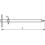 Leichtbauplattenstift 31x 60 mit aufgenieteter runder Scheibe metallisiert