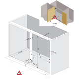 Le Mans II Schwenkbeschlag inkl. Tablare Boden grau, 500er Rechts ausschwenkbar