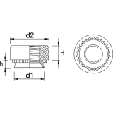 MARKTECH Einpressmutter M 6-1 Stahl verzinkt