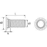 MARKTECH Einpressgewindebolzen M3x12 mm verzinkt