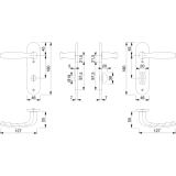 HOPPE Drckergt. NEW YORK - auf LS BB, TS35 - 45, silber eloxiert