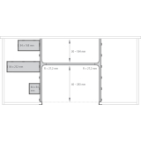 NINKA BANIO Behlter 3-fach K-transluzent 251 x 84 mm