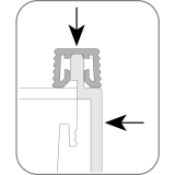 NINKA CUISIO Seiten-Abschlusswand, KS transparent graphit