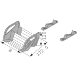 BLUM ORGA-LINE Gewrzhalter, KB 300 mm, Breite 212 mm, Edelstahl antifingerprint