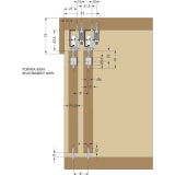 Cinetto PS06 Beschlagset nicht verstellbar, Tragkraft 40k g,1 trig
