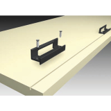 PS10 Clipteil Befestigung der DoppeL - Laufschiene, Einnuten, Kunststoff schwarz