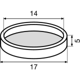 QuickClick Einsatz STOPP zum Aufdrcken  17 mm, Kunststoff natur