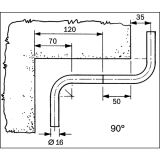S-Haken geschlossen, Zamak Edelstahl Effekt