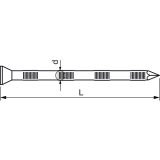 Riffelnagel 4.5x 70 verzinkt Senkkopf mit Diamantspitze