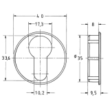 JuNie Rosette f�r Profilzylinder rund