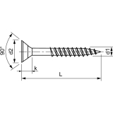 Spanplattenschraube Senkkopf 5.0x 70 Teilgewinde Pozidriv 2 Edelstahl A2