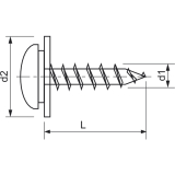 Fensterbankschraube 3.9x25 Phillips Kreuzschlitz Edelstahl A2 mit Polyamid-Sch.