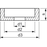 Rosette 90 M 6 Polyamid schwarz fr Zylinderkopfschraube