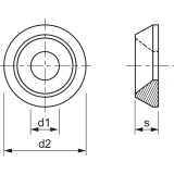 Rosette 90 M 5 Polyamid schwarz fr Senkschrauben