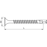 Schnellbauschraube 3.5x45 Bohrspitze phosphatiert fr Metallkonstruktion