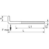 Schraubhaken mit metrischem Gewinde M 6x60 verzinkt-blau