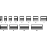 Besteckeinsatz Scoop II 216 x 59 x 474 mm, KB 300 mm, KS silberfarbig