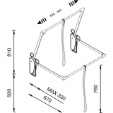 Kleiderlift Innominato, VB 620-950, Tragkr. 8KG, KS schwarz/FE verchromt