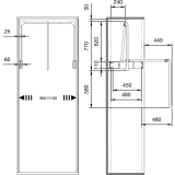Kleiderlift Super, Korpusinnenma 800-1100, Tragkr. 12.5KG, KS/FE, grau