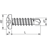 SFS-SN2/ 8 Fensterbohrschraube Halbrundkopf 3.5x13 PH 2 verzinkt-blau
