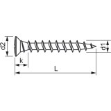 SFS-SPT/10 Beschlagschraube 4.3x16 PH 2 Stahl GS silber f. Kunststoffprofile