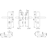 HOPPE SH-Drckergt. PARIS - auf LS PZ88TS67 - 72, mK., Alu, silber elox.