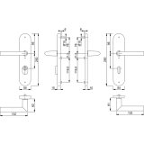 HOPPE SH-Drckergt. STOCKHOLM - auf LS PZ88, mK., Alu, silber elox.