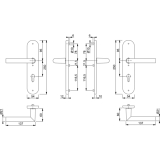 HOPPE SH-Drckergt. AMSTERDAM - auf LS PZ88, TS67 - 72, oK., Alu, silber elox.