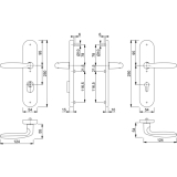 HOPPE SH-Drckergt. VERONA - auf LS PZ88,SST 8,5,oK.,TS42-47,silber elox
