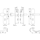 HOPPE SH-Wechselgt. TOKYO auf LS PZ88,TS67-72, SST 8, 5, oK., silber elox