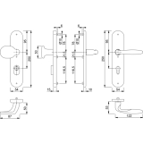 HOPPE SH-Wechselgt. VERONA - auf LS PZ88, TS42-47, SST 8, 5, mK., Mess. PVD