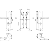 HOPPE SH-Drckergt. VERONA - auf LS PZ88, TS67 - 72, mK., Messing, messingfrbig
