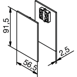 Abdeckkappen f�r Abstandsprofil F1 eloxiert f�r Glas