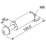 Ausstellzylinder f�r Fl�gelgewichte bis 80 kg