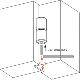 SECOTEC Einbohrband Unterteil Stahl 16 mm h�henverstellbar vernickelt SB-2